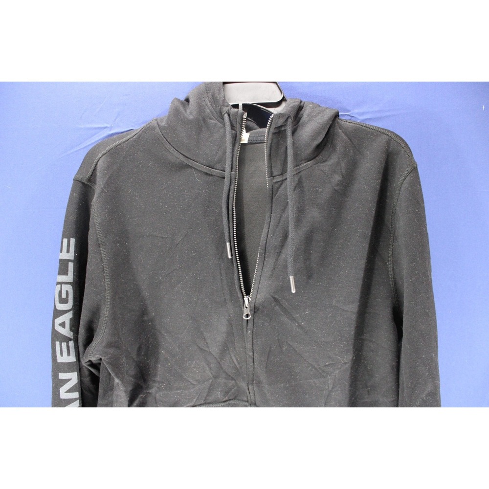 American Eagle Jacket Zip Up Black Size Small Polyester